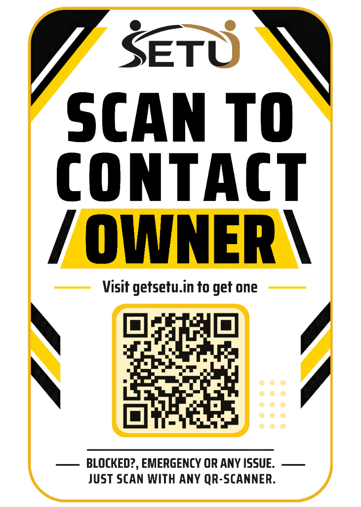 Setu Smart Vehicle QR Tag specimen photo